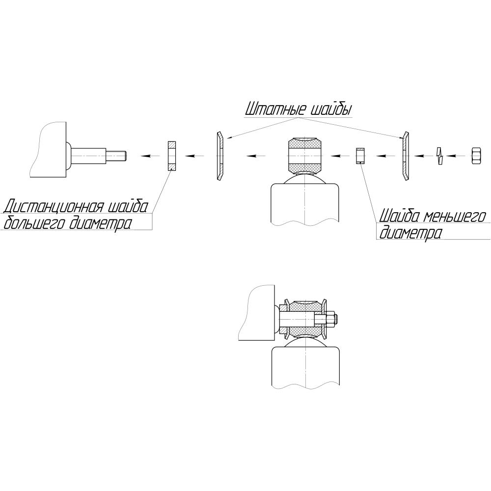 Амортизатор РИФ задний Fiat Fullback, лифт 40 мм