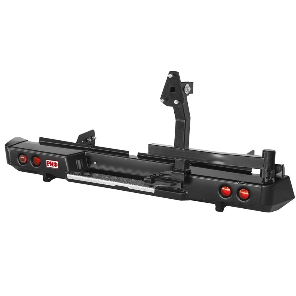 Бампер РИФ задний Fiat Fullback с фонарями и калиткой, без фаркопа