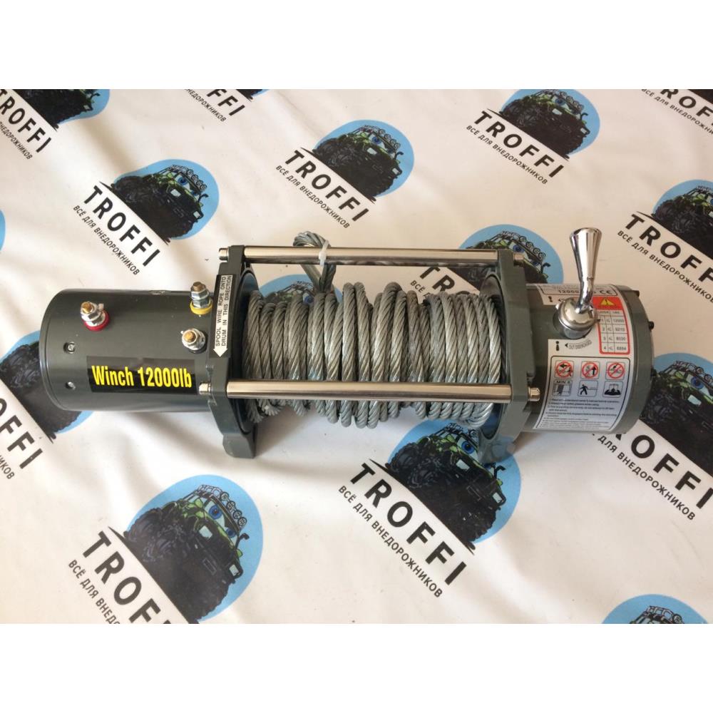 Лебёдка электрическая 12V Electric Winch 12000 lbs 5443 кг (влагозащищенная)