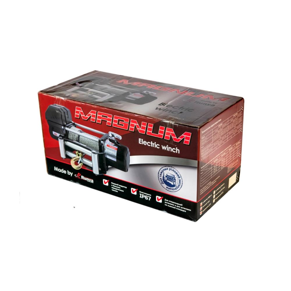 Лебёдка электрическая 12V Magnum 12000 lbs 5443 кг (стальной трос) Лебёдка электрическая 12V Magnum 12000 lbs 5443 кг (стальной трос)