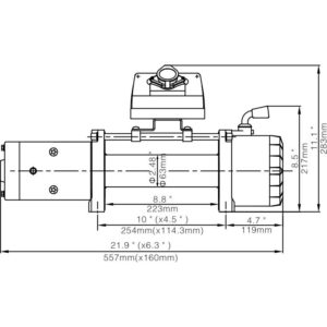 Лебёдка электрическая 12V Runva 10000 lbs 4500 кг