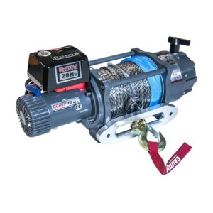 Лебёдка электрическая 12V Runva 20000 lbs синтетический трос (влагозащищенная)