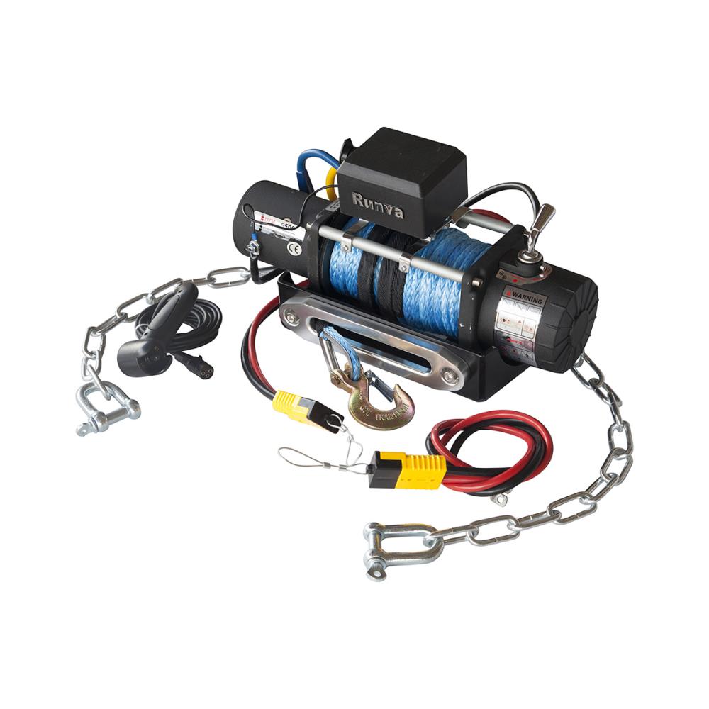 Лебёдка переносная РИФ 9500SR c облегчённой площадкой на цепях и проводами (синт. трос) Лебёдка переносная РИФ 9500SR c облегчённой площадкой на цепях и проводами (синт. трос)