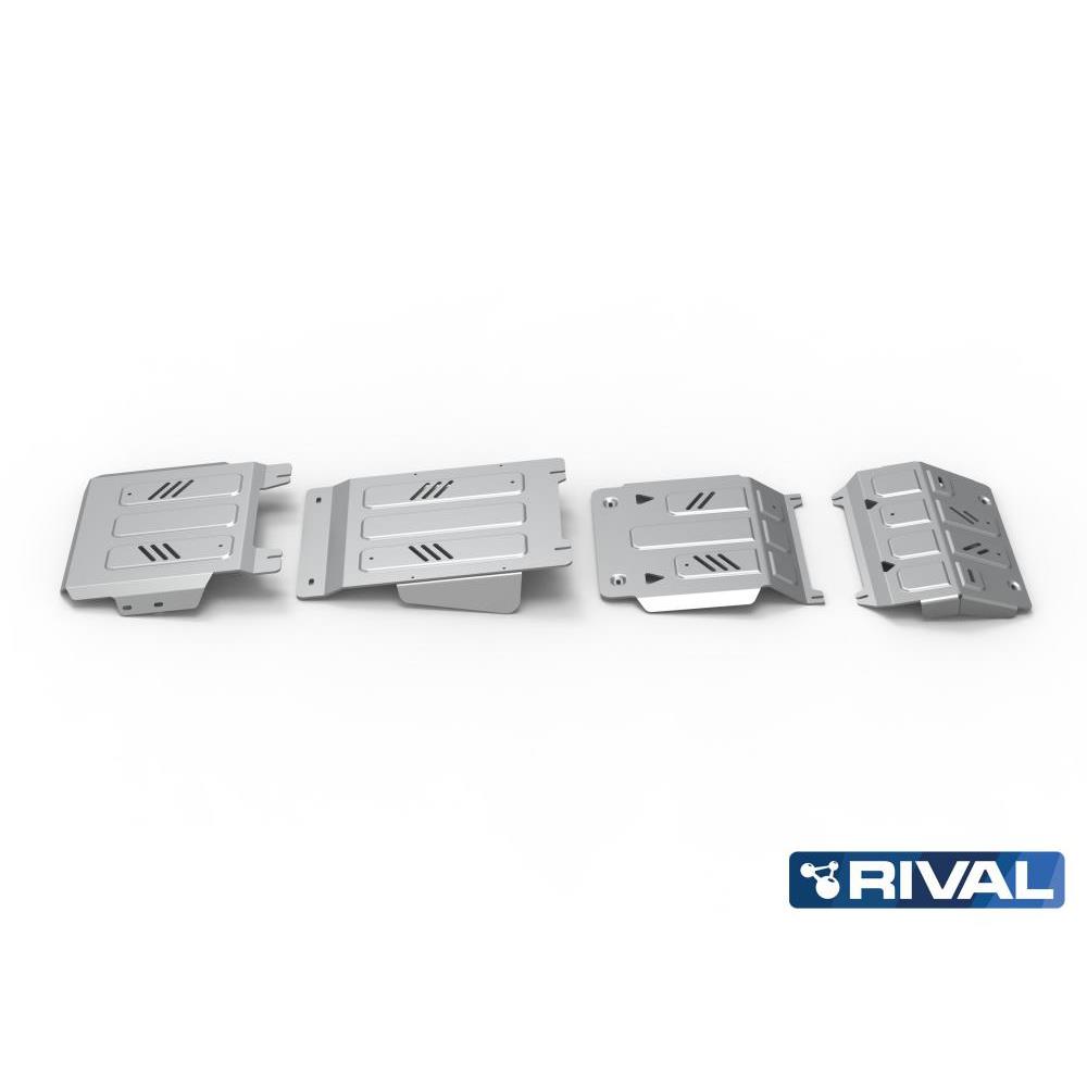 Защита алюминиевая "Rival" для радиатора, картера, КПП и РК Fiat Fullback 2016-2019