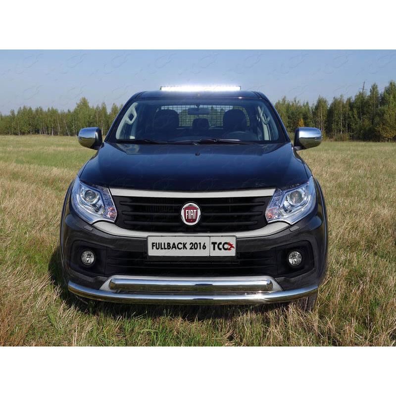 Защита передняя нижняя (двойная) 76,1/75 мм для Fiat Fullback 2019+
