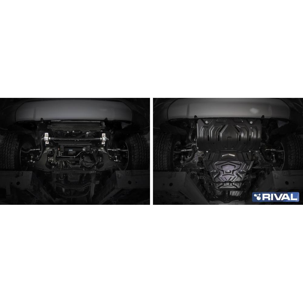 Защита "Rival" для радиатора, картера, КПП и РК Fiat Fullback 2016-2019