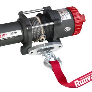 Лебёдка электрическая 12V Runva EWT3500ASR 1588 кг (синтетический трос)